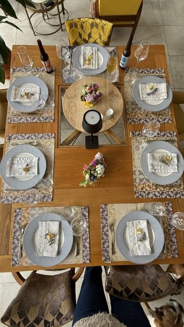 The host table set at Marc & Fred's, near Albi